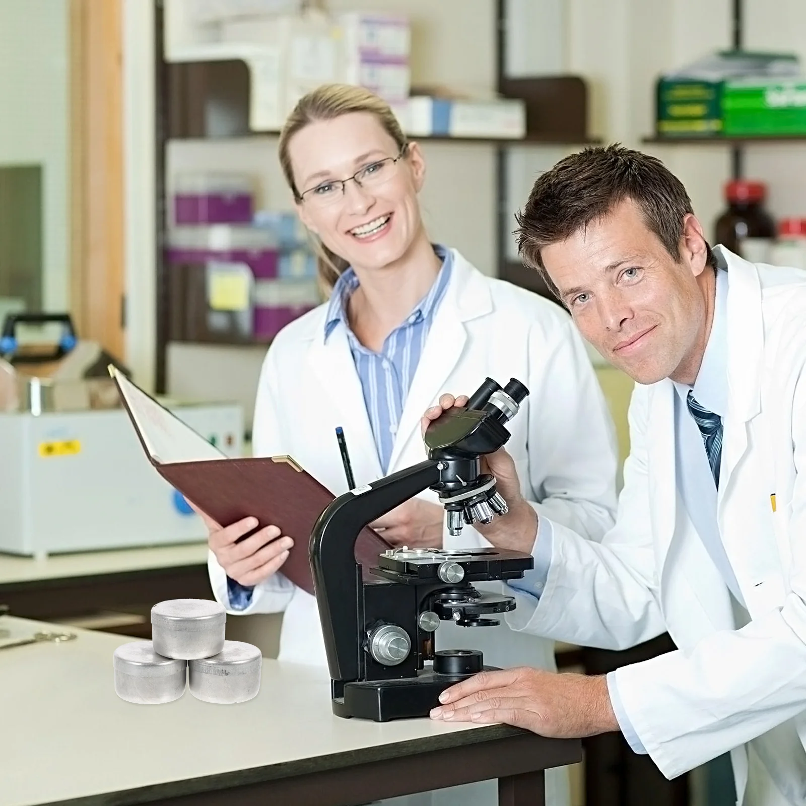 3Pcs Aluminum Sampling Weighing Dish Holder Practical Laboratory Soil Collection Jar Experiment Weighing Boxes Tool