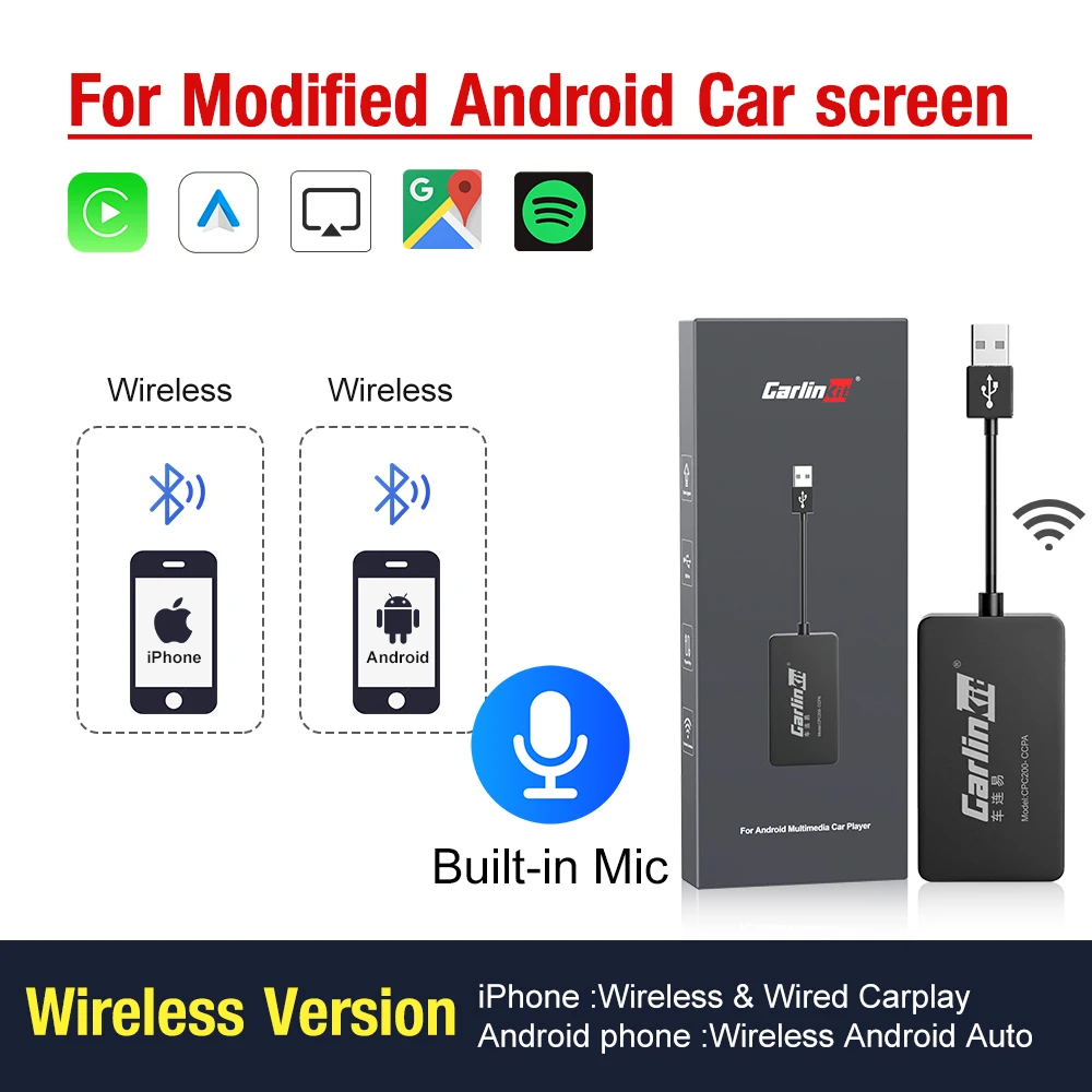 Carlinkit Wireless CarPlay Activator & Android Auto Wired USB Dongle AI Box for Android Radio Unit Bluetooth Charger Mirrorlink image 3