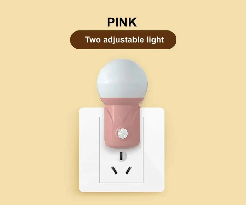 Modern Bedside Night Light Lamp Kids All Night 220V Led Lights Plug In Wall Night Lights For Bedroom EU Plug Night Lamp Romantic