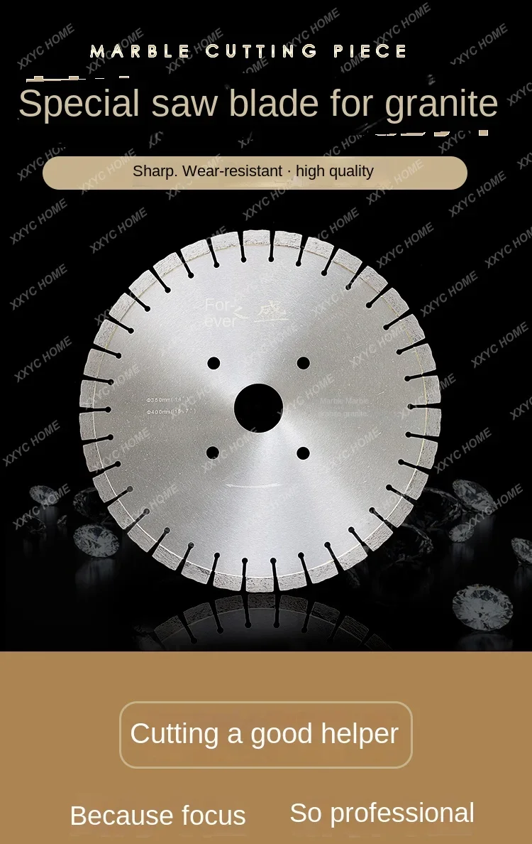 350/400MM granite marble diamond saw blade, sharp and wear-resistant multi-functional sintered hot-pressed cutting blade