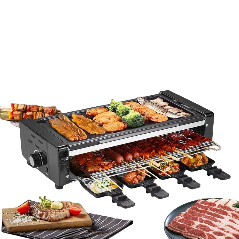 

Hot SalesHome Electric Grill And Griddle Combo For Smoke-free BBQ Experience Electric Bbq Electric Grill Indoor Grill 220V
