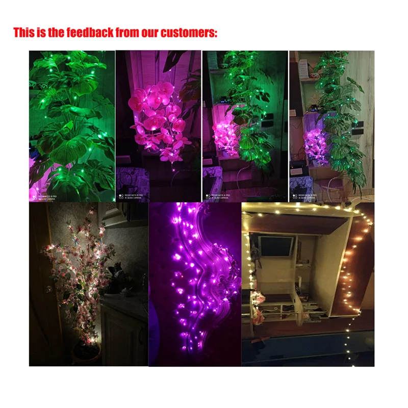 Weiße LED-Lichterkette, 20 m, USB-Lichterkette, wasserdicht, Kupferdraht, Girlande, Lichterkette für Weihnachtsdekoration, Party – Detail 1