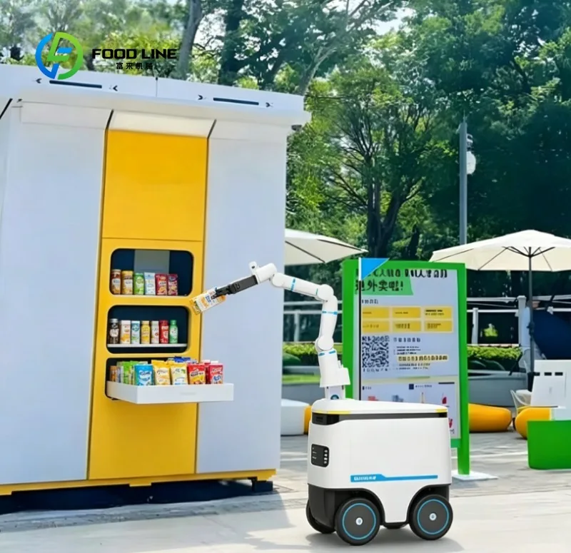 Custom Delivery Robot Intelligent Smart AI Autonomous Courier Robot Indoor Outdoor Last Mile Package Transport Machine