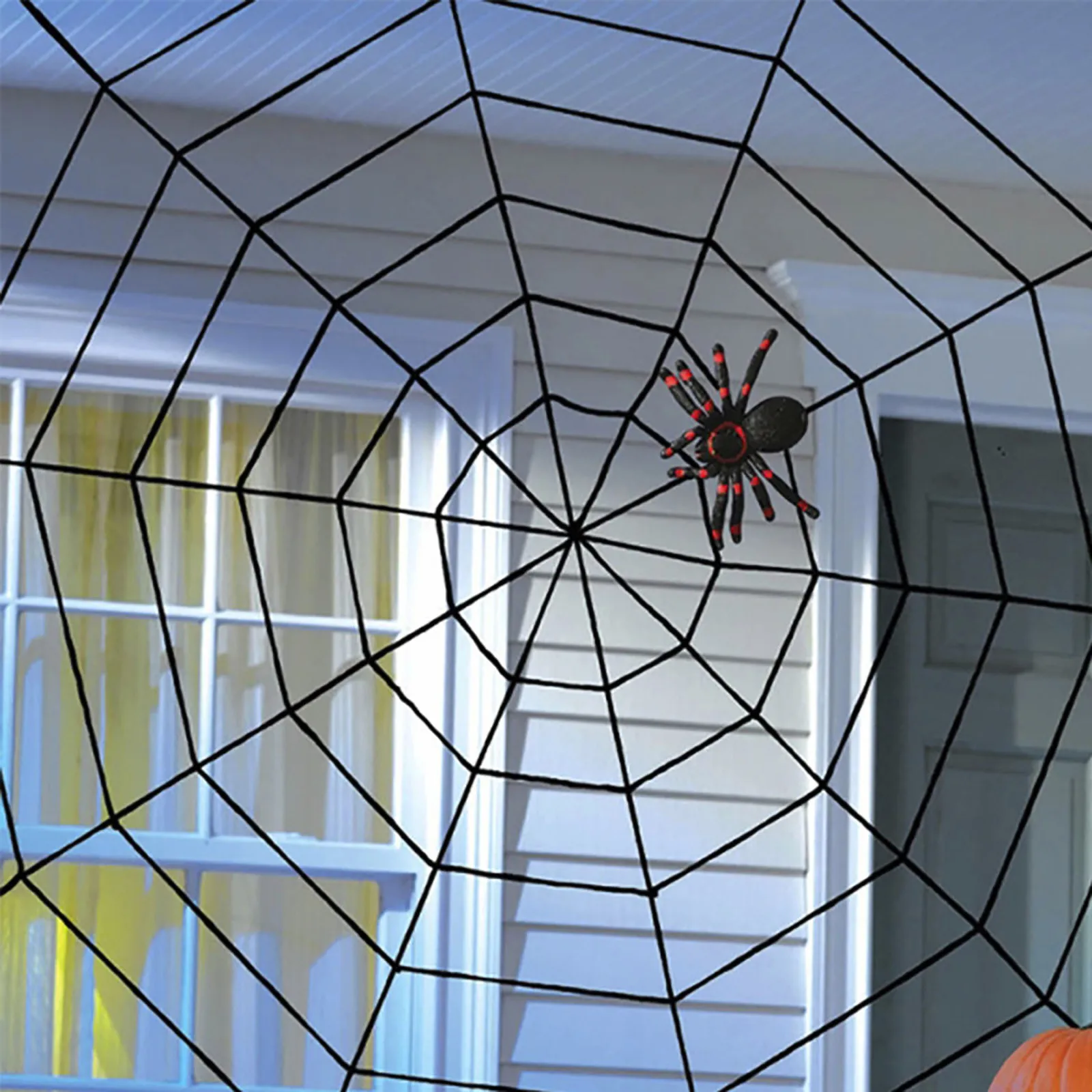 Black Spider Web Giant Stretchy Cobweb For Home Bar Garden Haunted House Horror Props Halloween Party Decoration