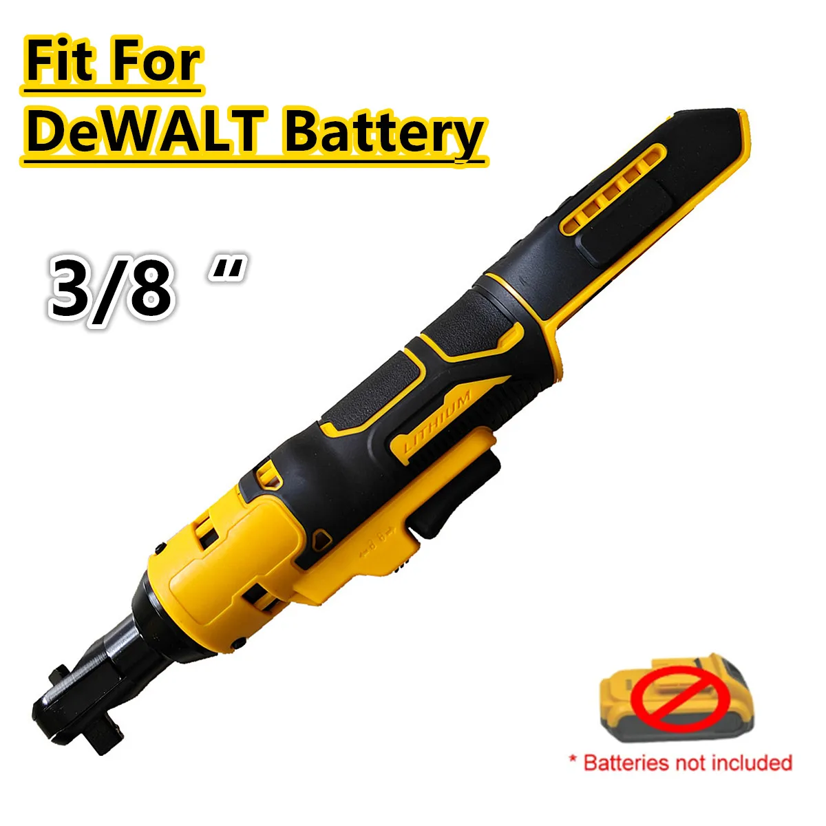 

Fit For DeWALT 20V Battery Electric Ratchet Wrench Cordless Removal Screw Nut 220N.m 3/8" Driver Power Tools