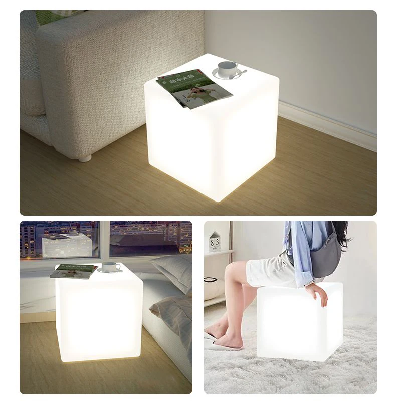 Cube prosta lampa podłogowa stolik matowa szafka nocna kwadratowa nocna salon łazienka Sofa stół narożny z 3 kolory jasne