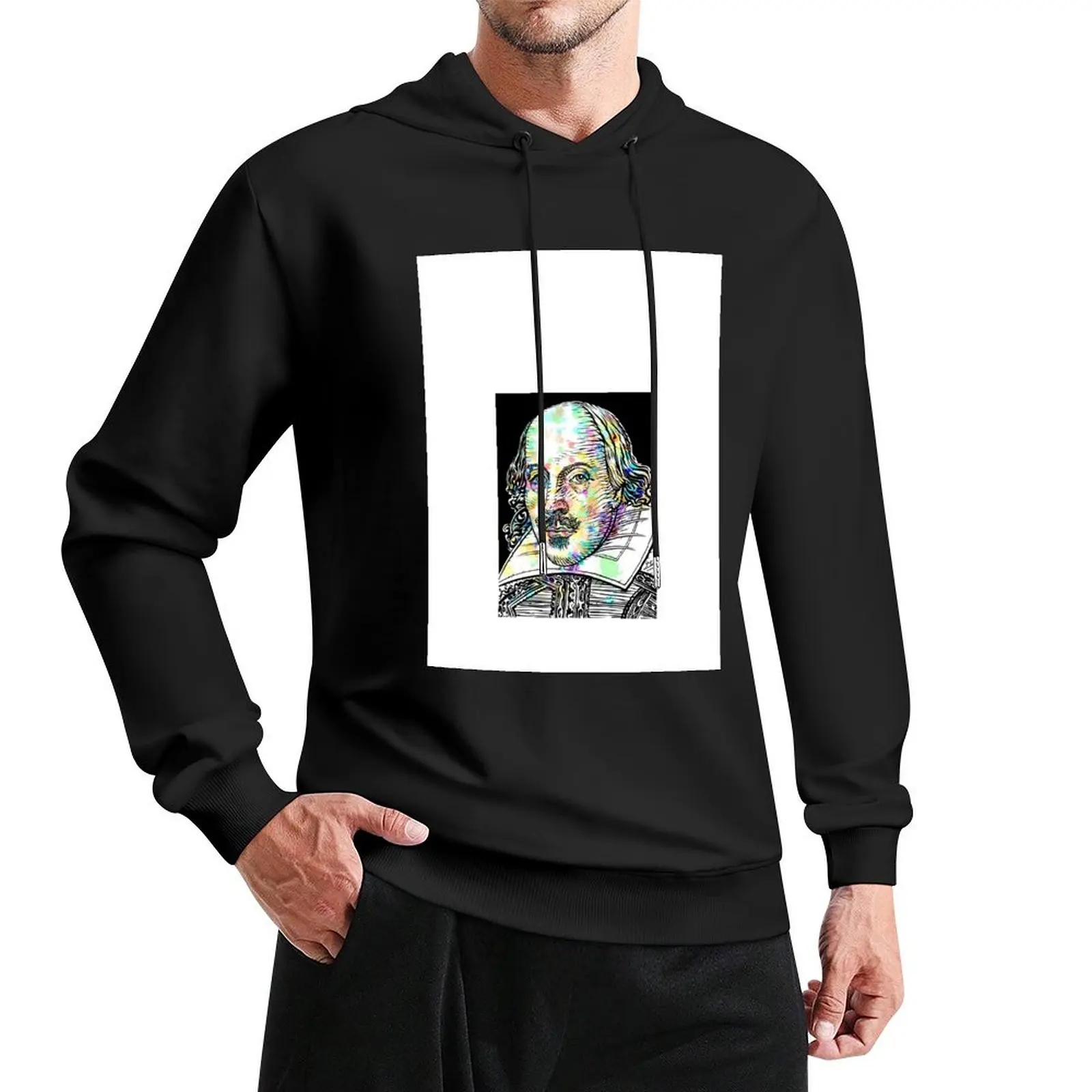 

WILLIAM SHAKESPEARE watercolor and ink portrait Pullover Hoodie men's autumn clothes tracksuit