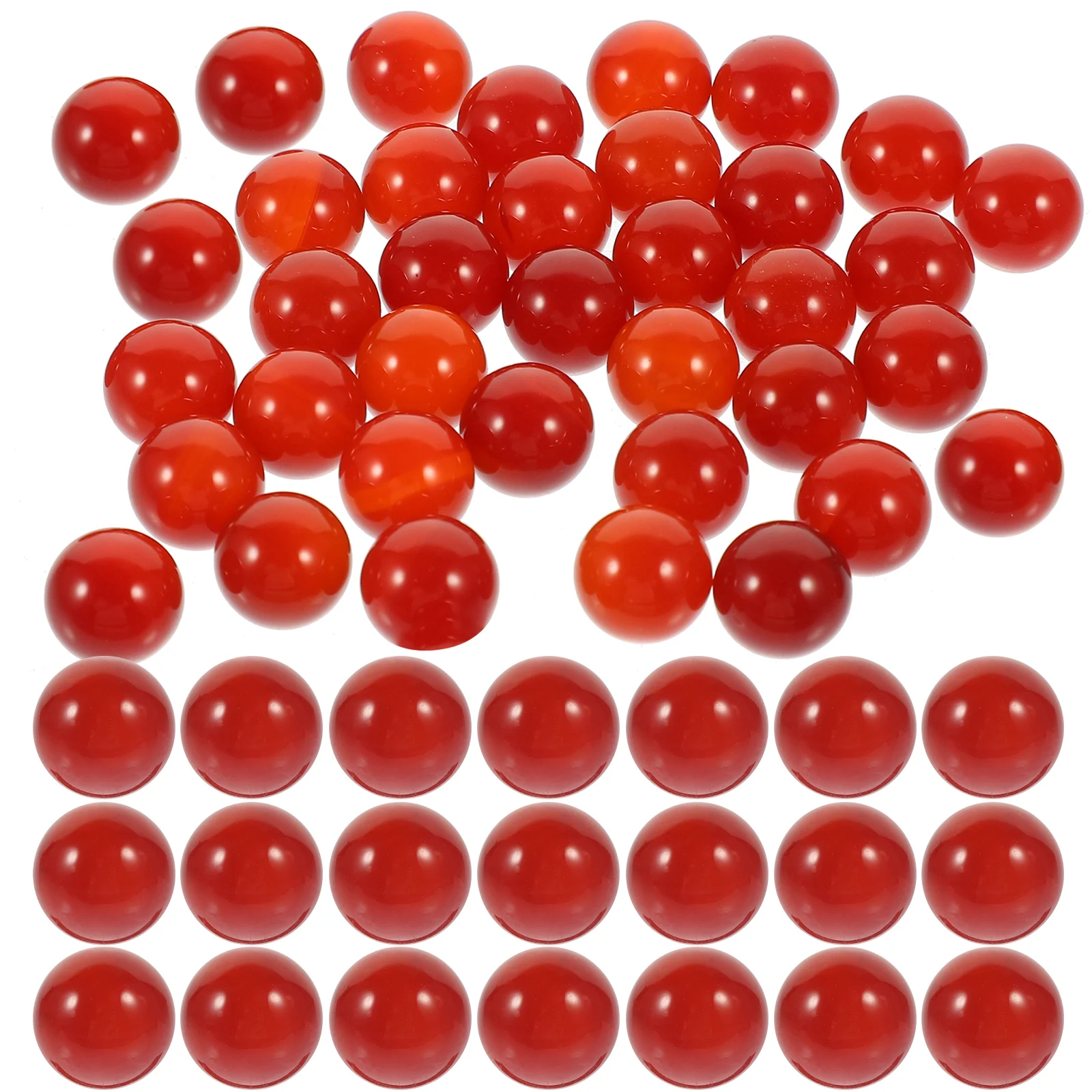 

50pcs Natural Beads Undrilled Smooth Decorative Beads Bulk Filler for Oil Bottle Liquid DIY Crafts Makeup Holder