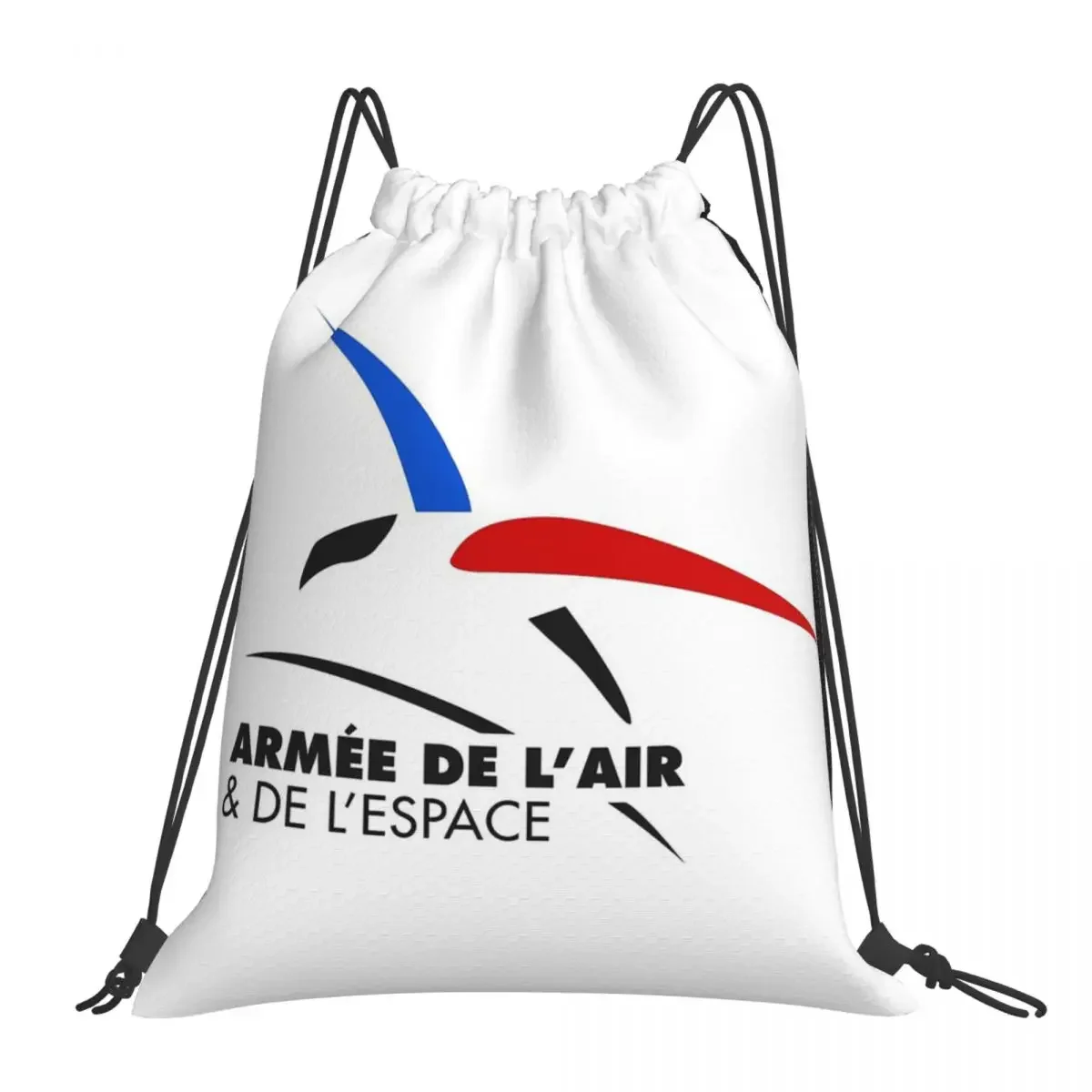 

FRENCH AIR AND SPACE FORCE Backpacks Portable Drawstring Bags Drawstring Bundle Pocket Storage Bag BookBag For Travel Students