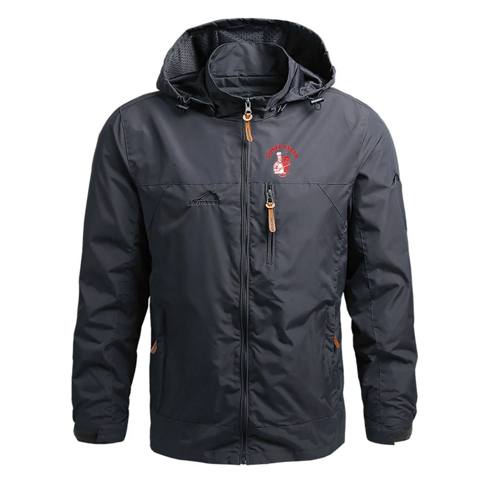 

2026 Doner Kebab Print Spring And Autumn Men's New Comfortable Casual Classic Four-Color Windbreaker Fashion Coat Top