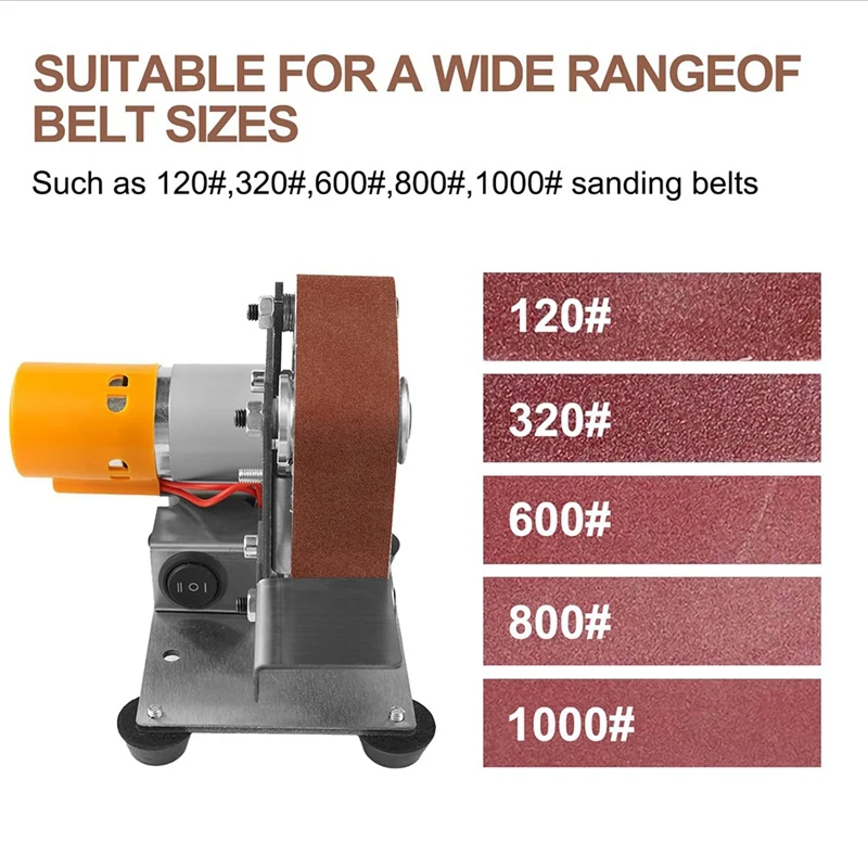 

Mini Belt Grinding Machine Tool With Sanding Belt Sharpening Grinding Electric Sander Diy Polisher Machine US Plug