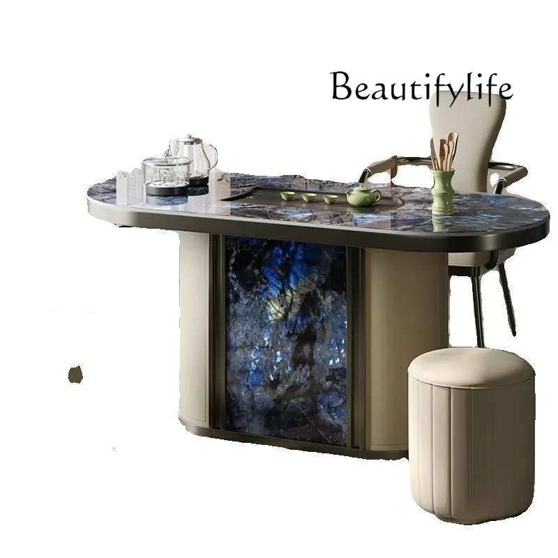 

Italian design rock slab tea table simple small apartment household tea table