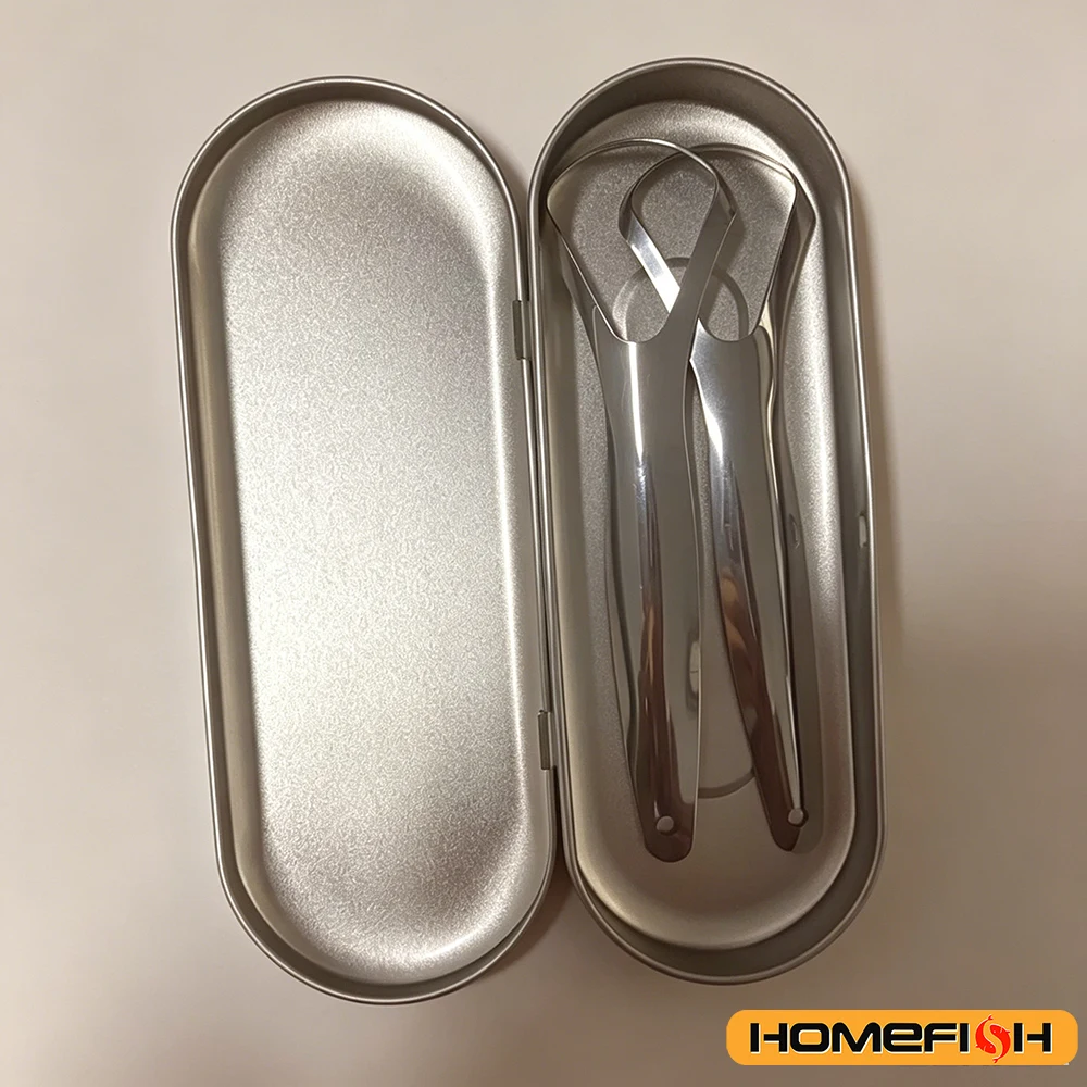 2pcs Stainless Steel Tongue Cleaning Tool Oral Tongue Scraper for Adults Kids Tongue Maintenance Tool Metal Tongue Cleaner House