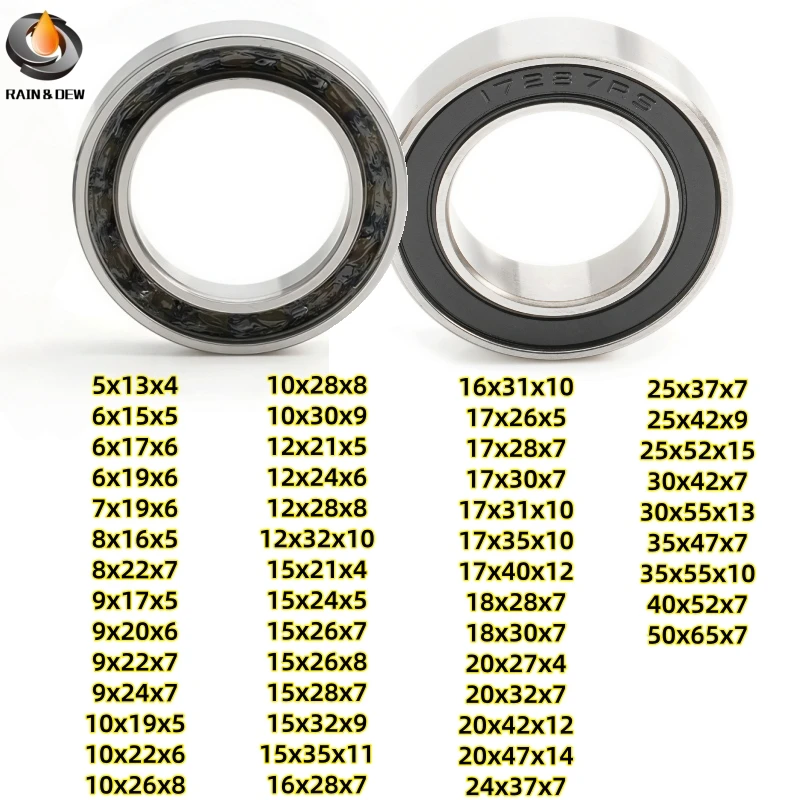 1Pcs of Hybrid Ceramic Bearing S6001-2RS 12x28x8mm ABEC-9 6000 699 6902 6903 6803 18307 2RS Bicycle Hub Bottom Bracket Bearing