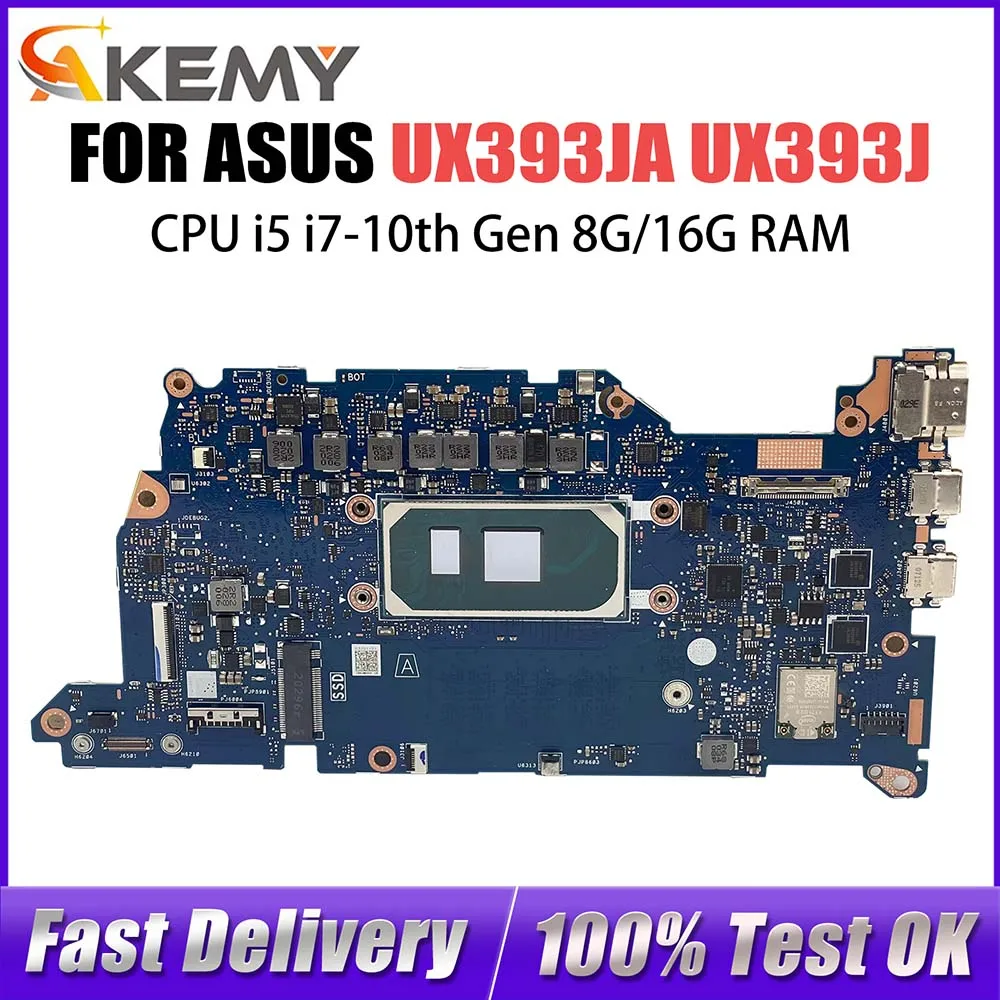 

Computer Mainboard For Asus ZenBook UX393JA UX393 UX393JA Laptop Motherboard with i5 i7 10th Gen CPU 8G 16GB RAM