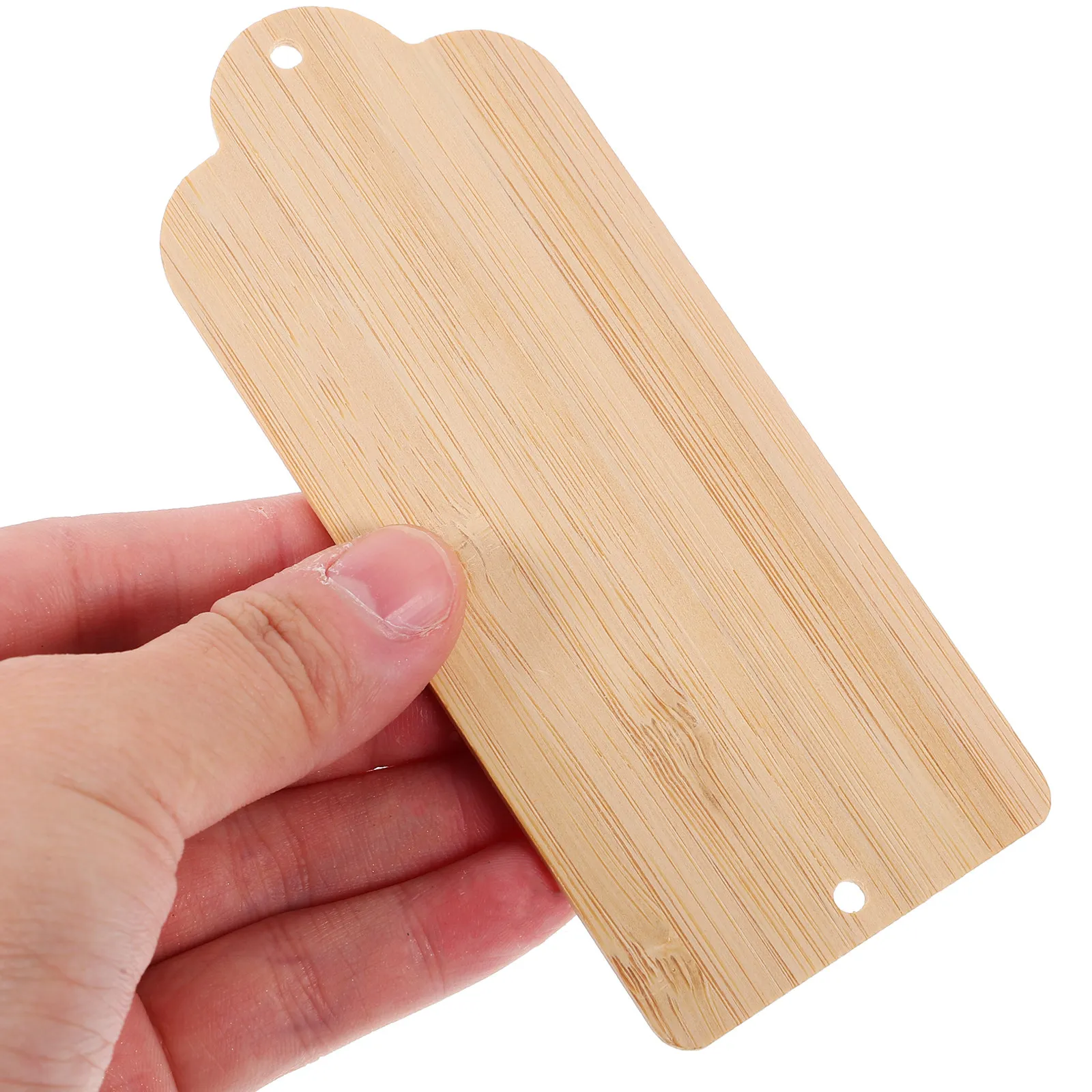 

10Pcs Bamboo Bookmarks Unfinished Rectangular Cutouts Blank DIY Craft Tags Writable Creative Gift Decoration Blank Bookmarks