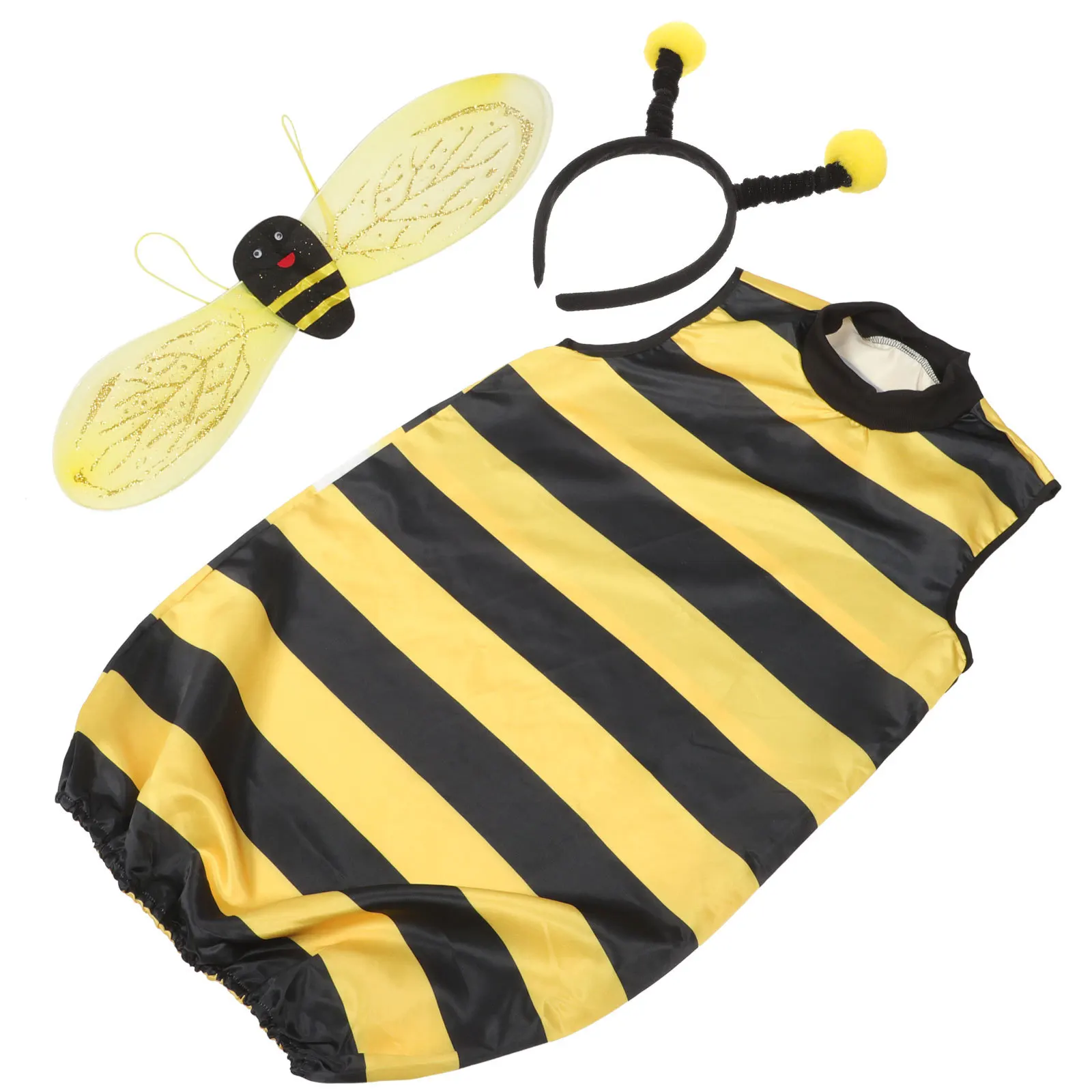 

Reusable Bee Costume Kit Performance Wing Cosplay Child Girls Headband Accessories