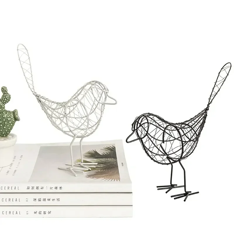 Home Decoration Creative Gift Souvenirs Room Decor Figurines Abstract Miniatures Vintage Animal Iron Bird