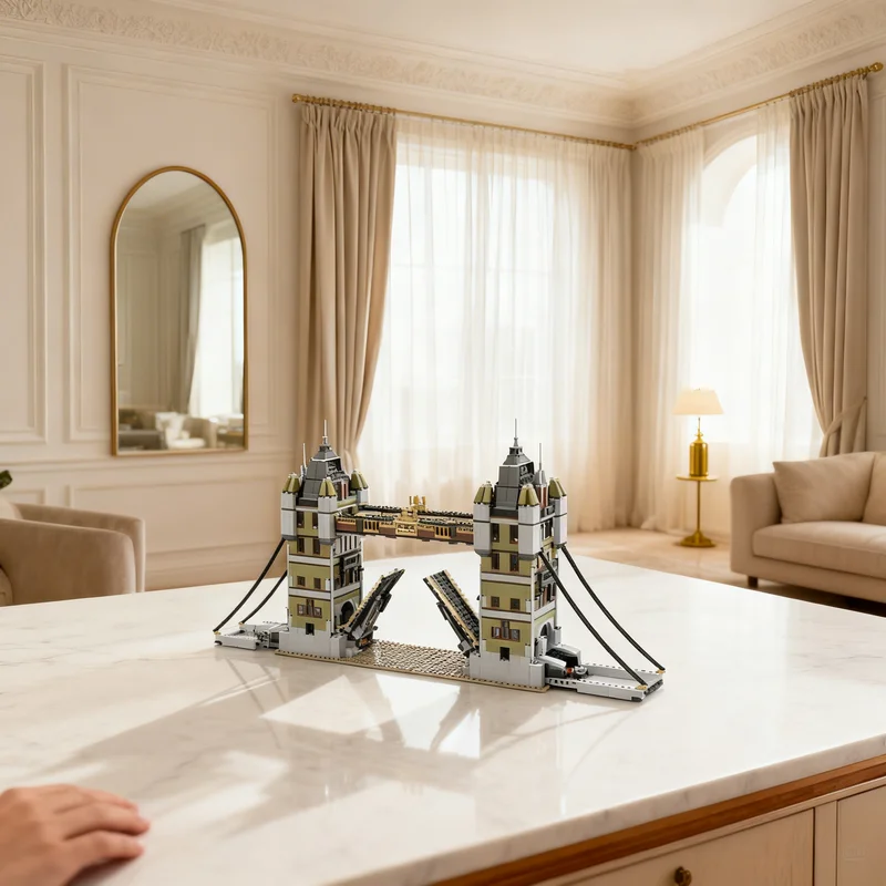 

Набор строительных блоков MOC Tower Bridge (2196 деталей) для сборки модели, креативный подарок, декор для демонстрации, премиум-класс, для взрослых и детей, для рабочего стола