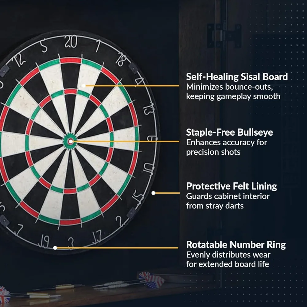 Juego de gabinete para diana de madera maciza de Hathaway Drifter