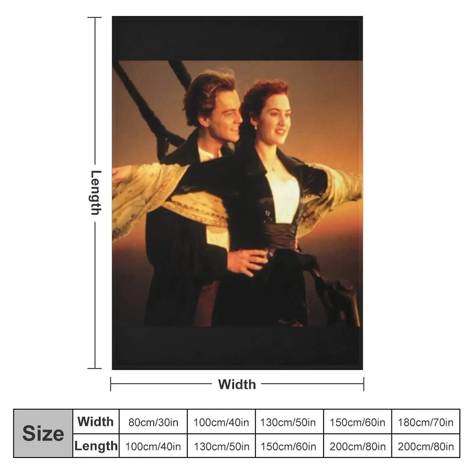 Leonardo Dicaprio Romantic Titanic Throw Blanket Luxury Thicken Decorative Throw Blankets