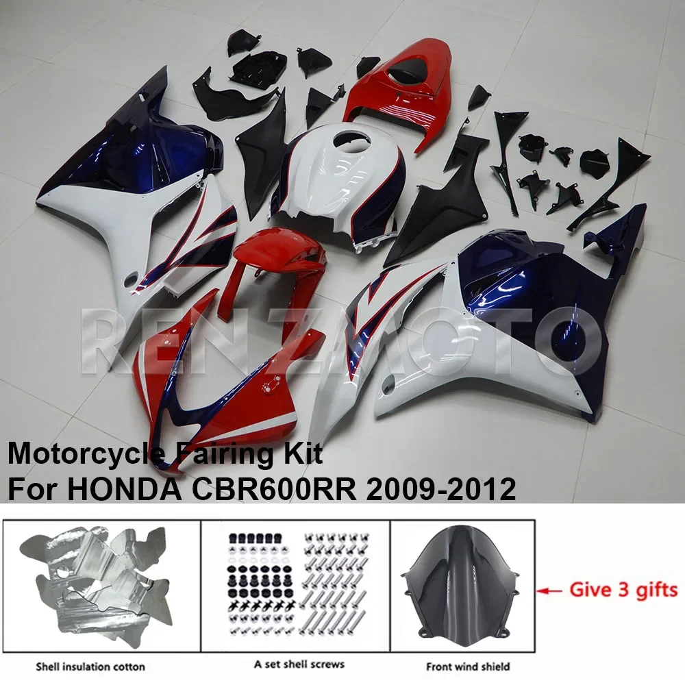 

Комплект обтекателя мотоцикла, пластиковый комплект для HONDA CBR600 RR CBR600RR 2009-2012, аксессуары, литьевой кузов H0609-111A
