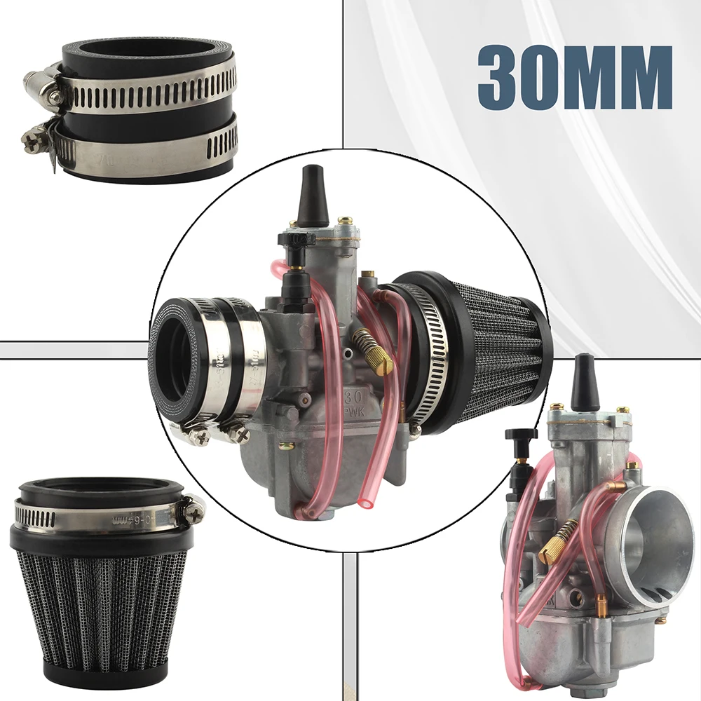 ل KOSO Keihin PWK 30 32 دراجة نارية المكربن مع فلتر الهواء كمية الأنابيب GY6 2 السكتة الدماغية موتوكروس صغيرة ATV دراجة الطرق غير الممهدة الذهاب كارت