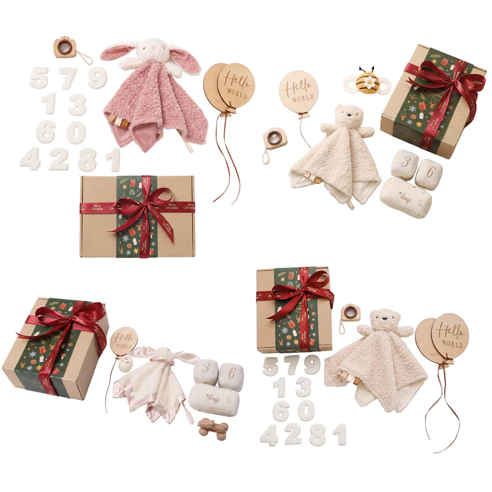 Christmas Baby Gift Box Newborn Keepsake Set 0-12M Milestone Commemoration Photography Accessories Holiday Gift-Giving