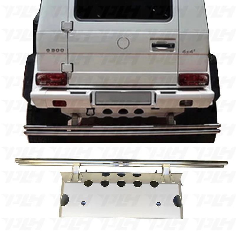 

For G Class 4X4 1990~2018y W463 G63 G65 G500 4X4 Car Styling Stainless Steel Under Rear Back Bumper Wide Rear Guard Include Bar