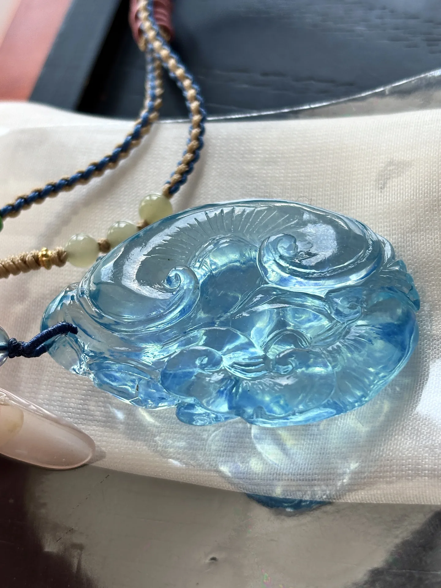 

Подвеска из натурального синего аквамарина, большой аквамарин, Бразилия, 49x35x13,3 мм, ожерелье с аквамарином, женские модные украшения AAAAAA