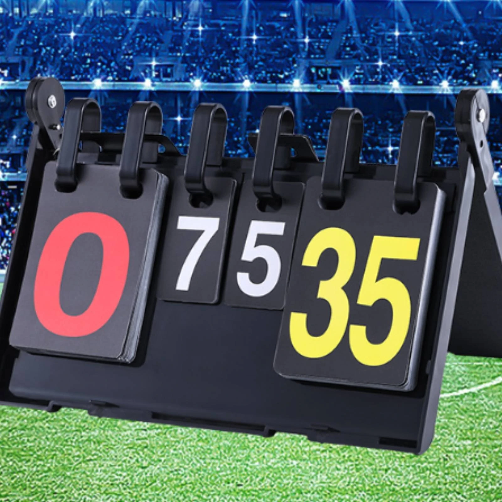 Tabletop Scoreboard with Flip Cards Collapsible Tabletop Scoreboard Score Counter Manual Scorekeeper Easy to Read for Referees - view 4