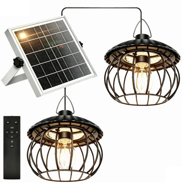 Luces Solares con Forma de Calabaza, con Control Remoto y Temporizador, Luces Solares para Exteriores con Clasificación IP65 a Prueba de Agua, para Patio, Terraza, Pérgola