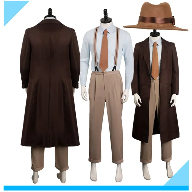 J Robert Cosplay Oppen Fantasy Heimer Costume Men Fantasia Physicist Uniform Shirt Coat Hat Outfits Halloween Carnival Part Suit