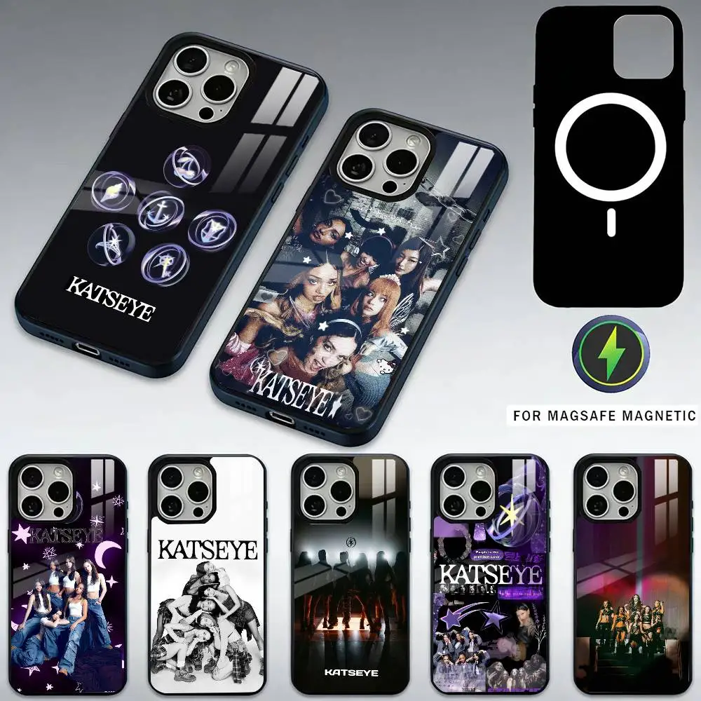 

Hot Music K-KATSEYE Phone Case For iPhone17,16,15,14,13,12,11 Plus,Pro Max Magnetic For Magsafe Wireless Charging