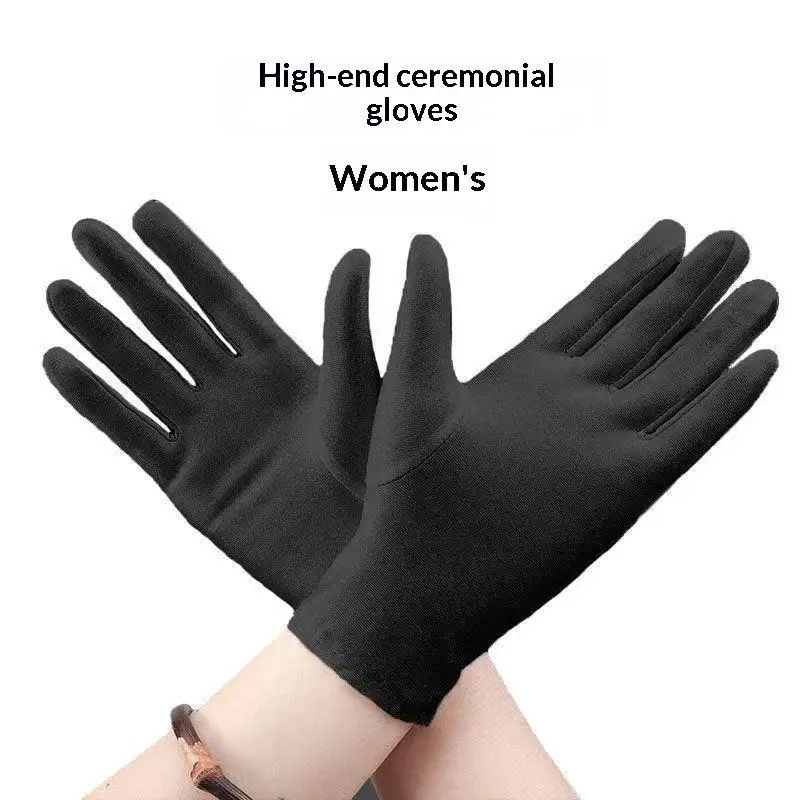 Modische Spandex-Elastizitätshandschuhe, Kurze Handschuhe für Partys, Abschlussbälle, Etikette, Aufführungen, Schmuckinspektion und Arbeit – Detail 15