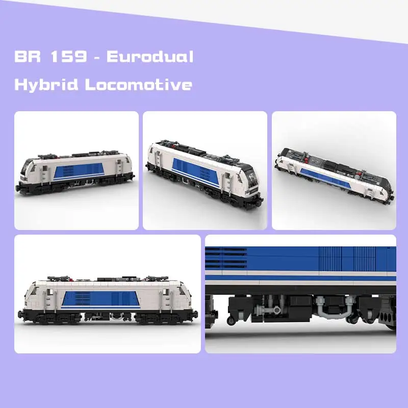 Transportation Series BR 159 Building Blocks City Electric Locomotive Model Small Particle Bricks Toy Children's Birthday Gift