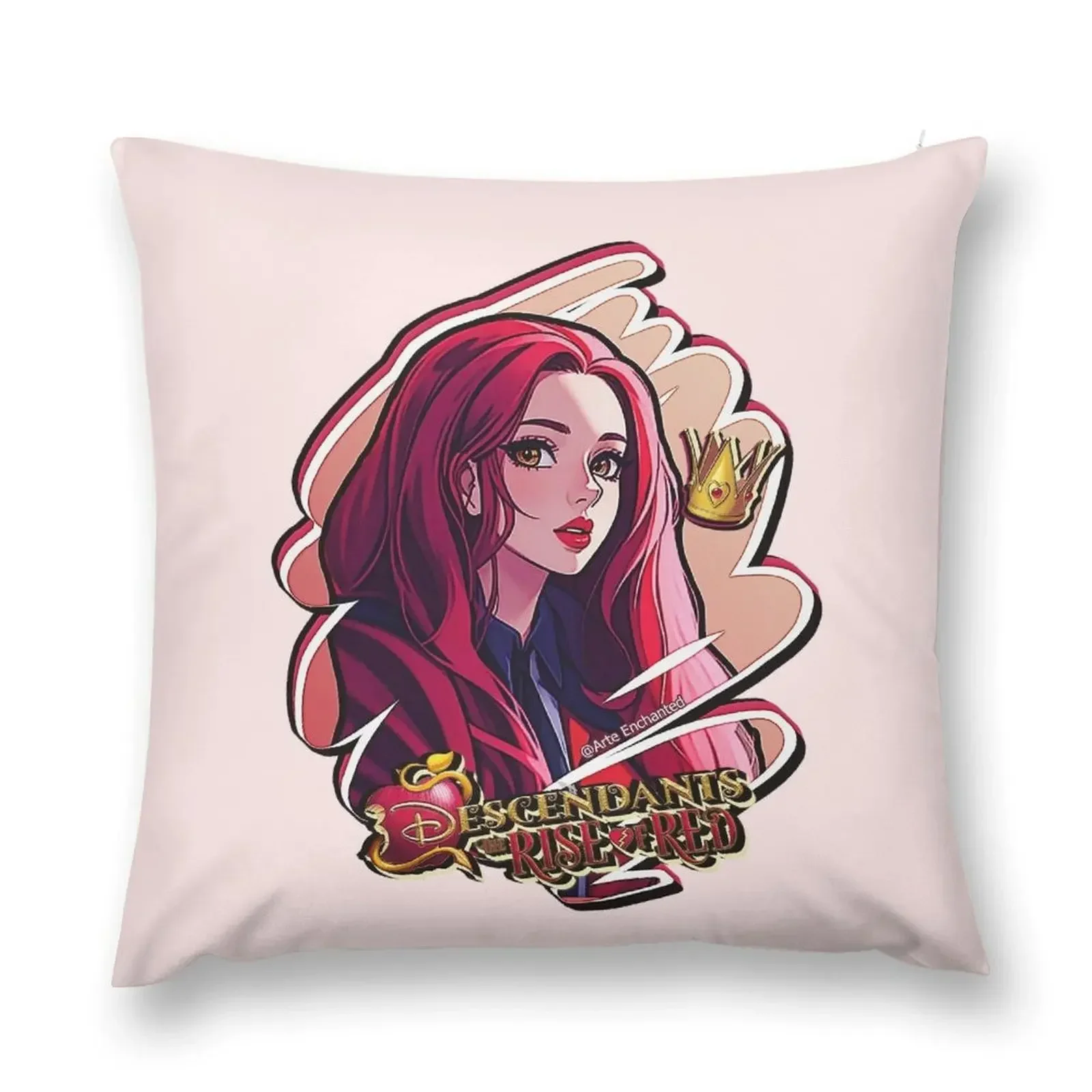 

Kylie Cantrall - Descendants 4 The Rise Of Red - Comics Manga Cartoon Style Throw Pillow Sofas Covers pillow