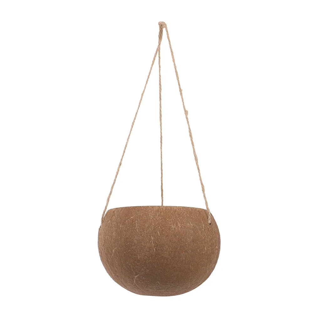 

Coconut Coir Hanging Planter for Indoor Outdoor Plants Space Saving Plant Pot Holder Decor Balcony Flower Container Vintage