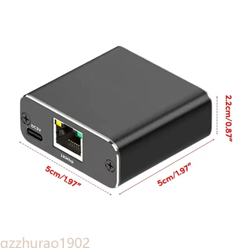 97QB RJ45 Splitter 1 a 2 1000/100Mbps RJ45 EXTENSION Conector acoplador USB DC5V