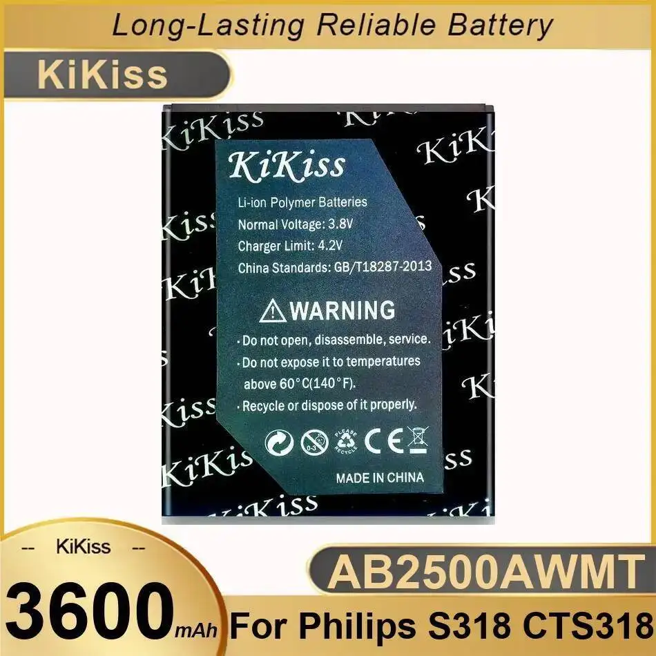 

Для Philips S318 CTS318 аккумулятор мобильного телефона 3600 мАч AB2500AWMT Замена премиум-класса