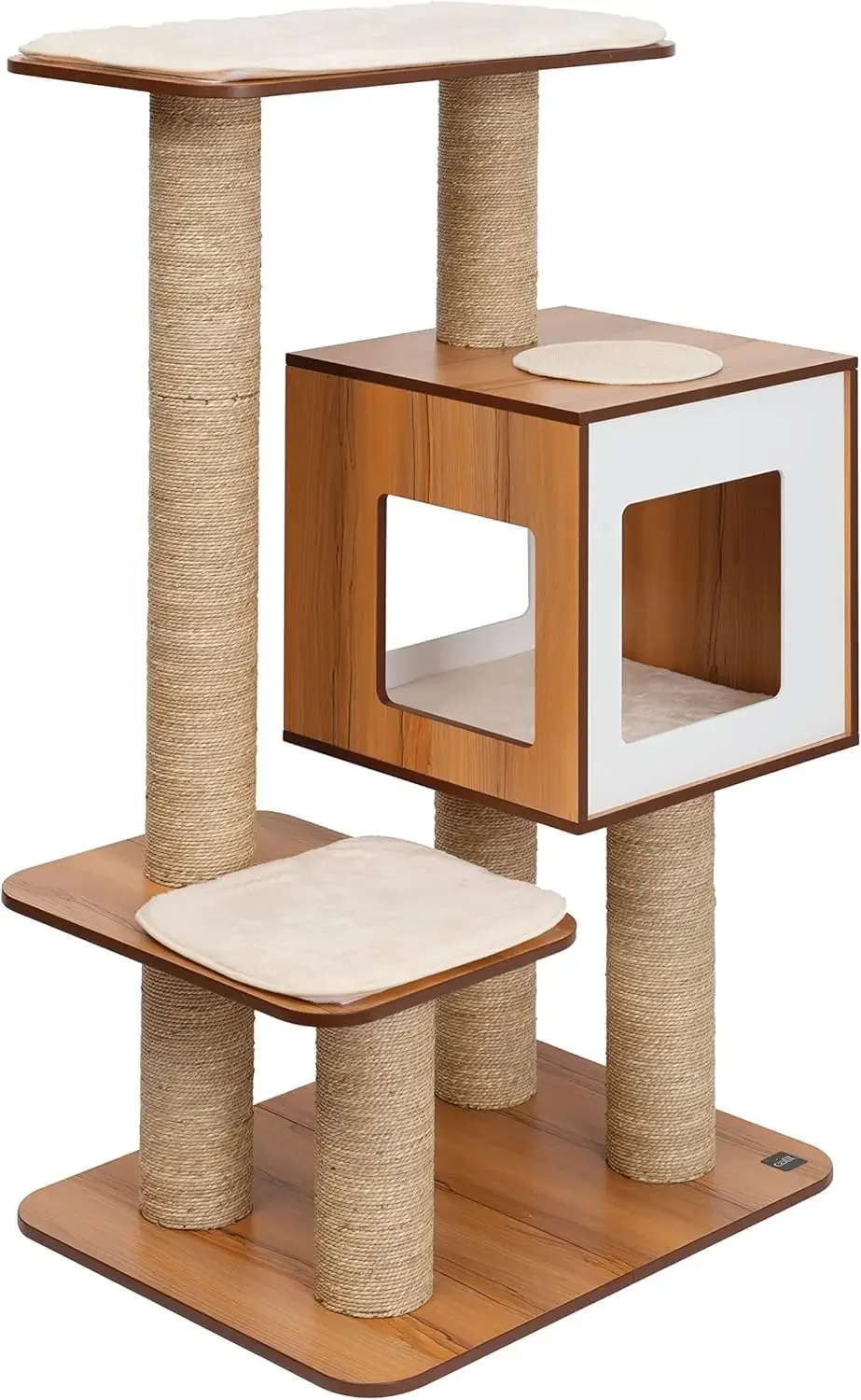 High Base Giant Cat Tree, Cat Furniture, Walnut|