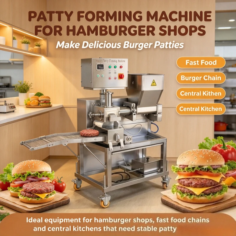 Customized Automatic Meat Patty Forming Machine Hamburger Burger Patty Maker for Restaurant Food Meat Processing Production