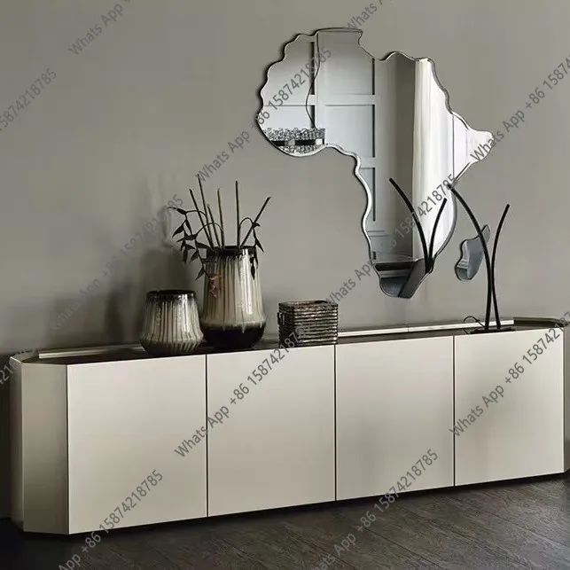 

American-style entrance decoration cabinet Modern simple light luxury partition cabinet Italian minimalist shoe cabinet