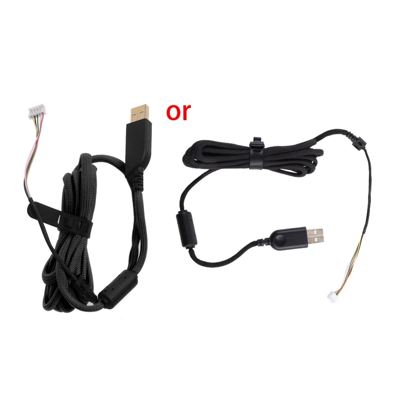 Q1JF DIY Umbrella Cord Line Nylon Rope Wire Replacement USB Mouse Cable for ZOWIE FK-B ZA11-B ZA12-B Mouse Special Mice Wire