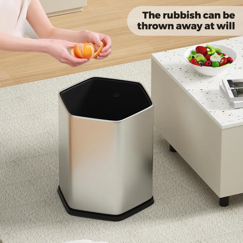 Stainless Steel Commercial Trash Can, Nordic Style, Family Trash Can, Affordable Luxury, Kitchen, Bedroom, Bathroom