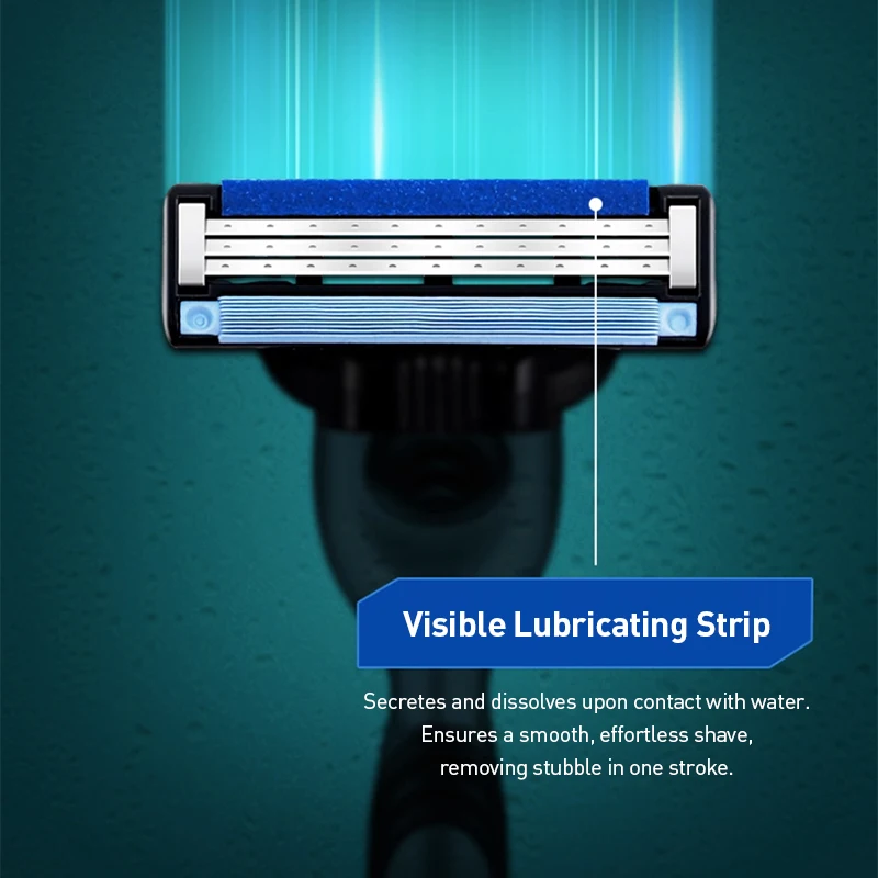 مجموعة حلاقة جيليت ماخ 3 لطيفة على البشرة توفر حلاقة قريبة دون قصبة تصميم أصلي عالي التقنية عالي الجودة #4