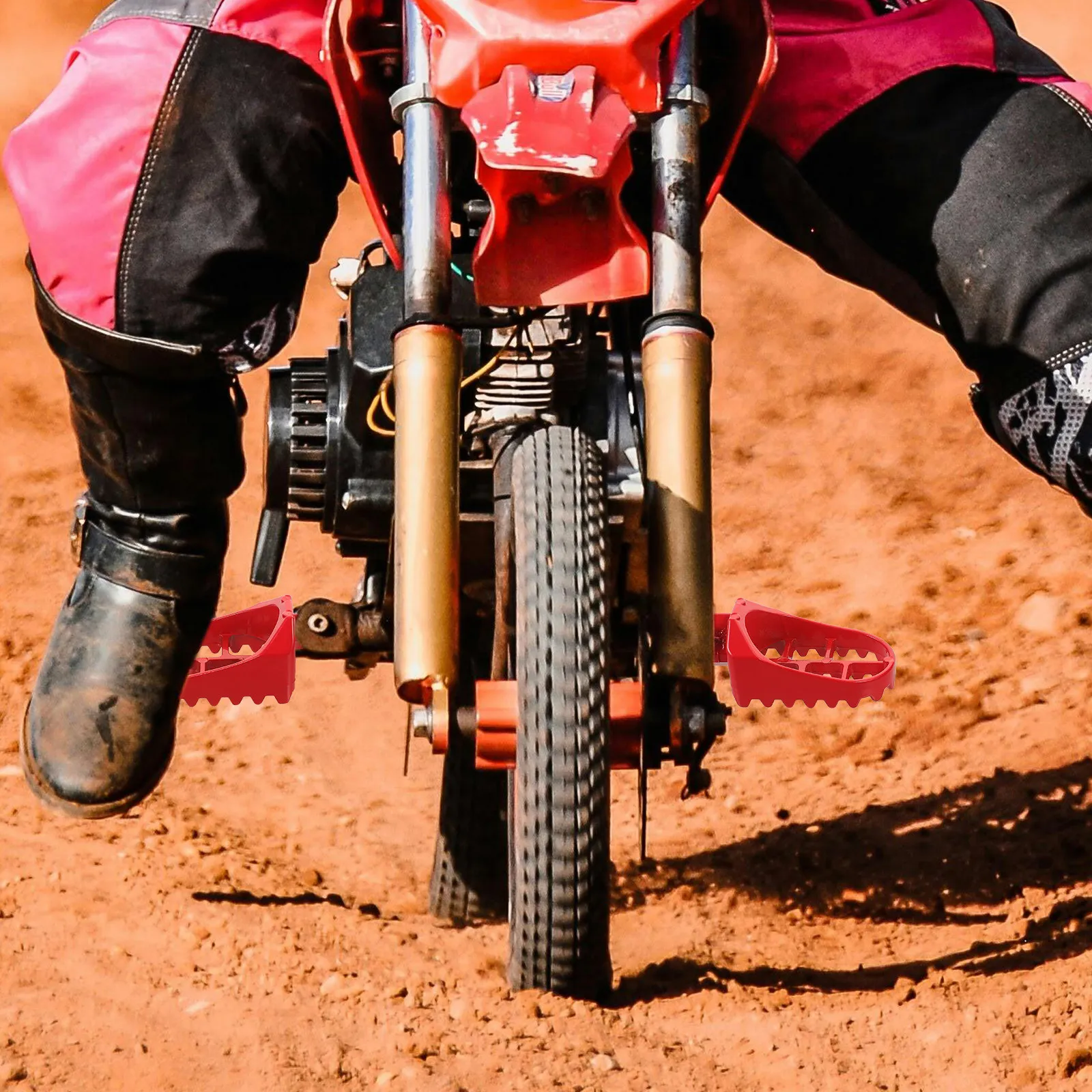 1Set Front Foot Pegs Motorcycle Off-Road Aluminum Footrests Teens Motocross Footpegs Racing Accessories Compatible 50 80