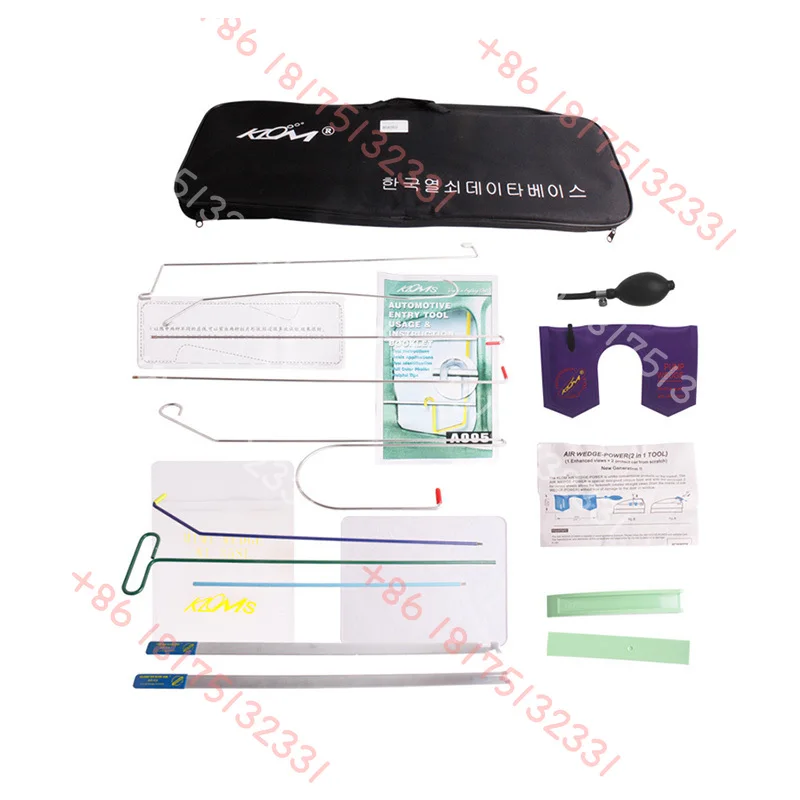 

Klom Auto Door Quick Open Kit Tool Automotive Locksmith Tool Bag Car Door Lock Pick Set Locksmith Tools