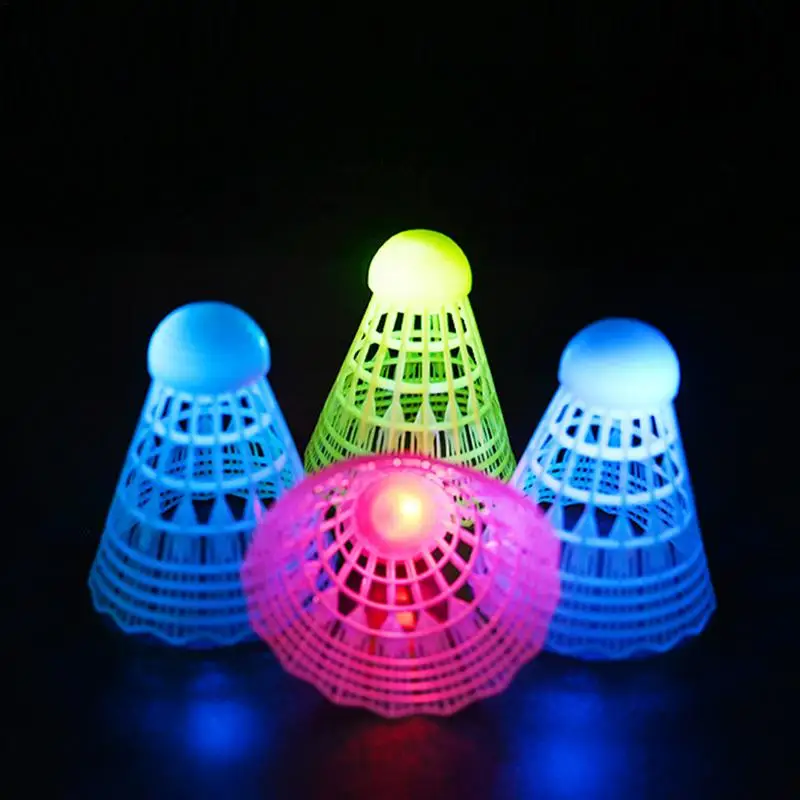 3pcs LED Badminton LuminousBadminton Sets NoveltyPlace Led Badminton Shuttlecock Set Nylon Shuttlecocks Foam Ball Sets