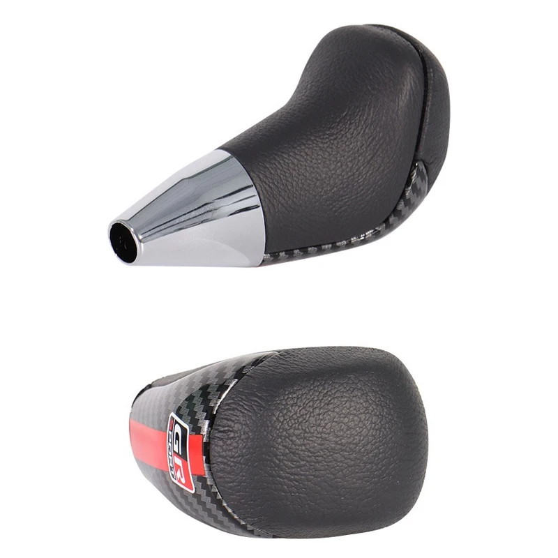Auto-Styling Schaltknauf aus Kohlefaser und Leder, Rennsport-Schaltknauf für Toyota GR Sports Hilux Revo Fortuner 2005-2016 – Detail 3